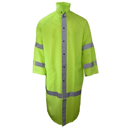 NEESE Outerwear Econo-Viz Coat w/Snap-On Hood-HV Lime-L 10187-31-1-HLI-L